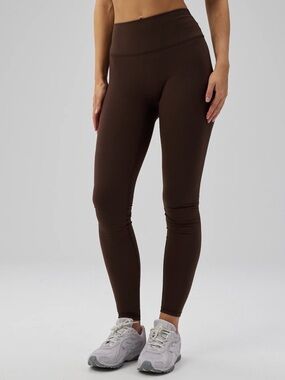 NEW Exercere Sculpt Scrunch Tights Pecan Brown Medium Activewear